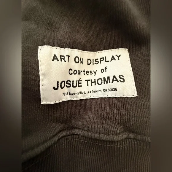 Gallery Dept Charcoal Hoodie with Yellow Print - Picture 4 of 6